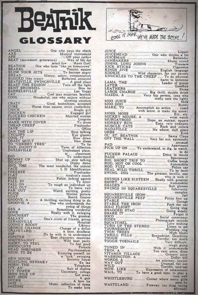 Beatnik Glossary Beatnik Glossary