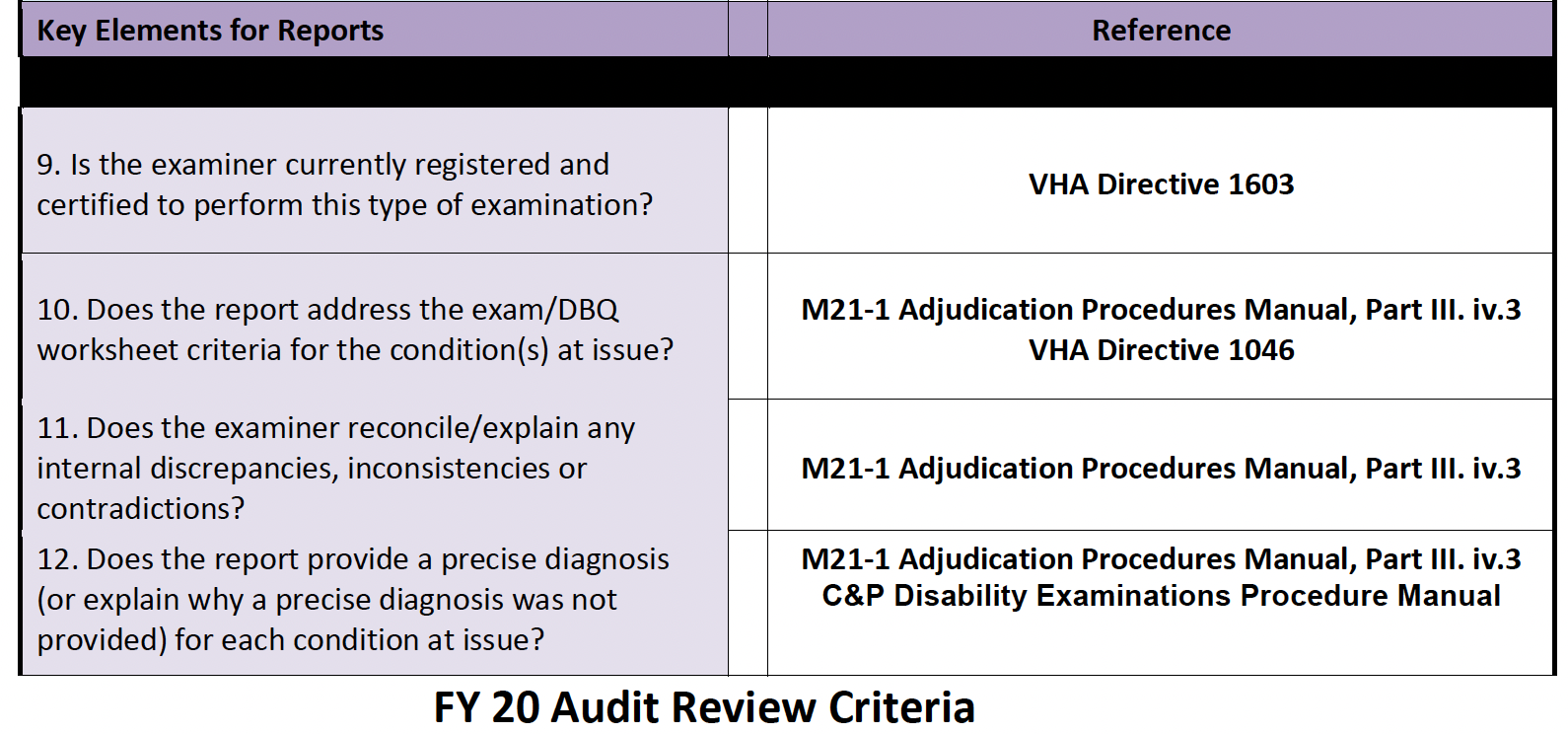 FY20 Audit Review Tool screen shot questions 9-12